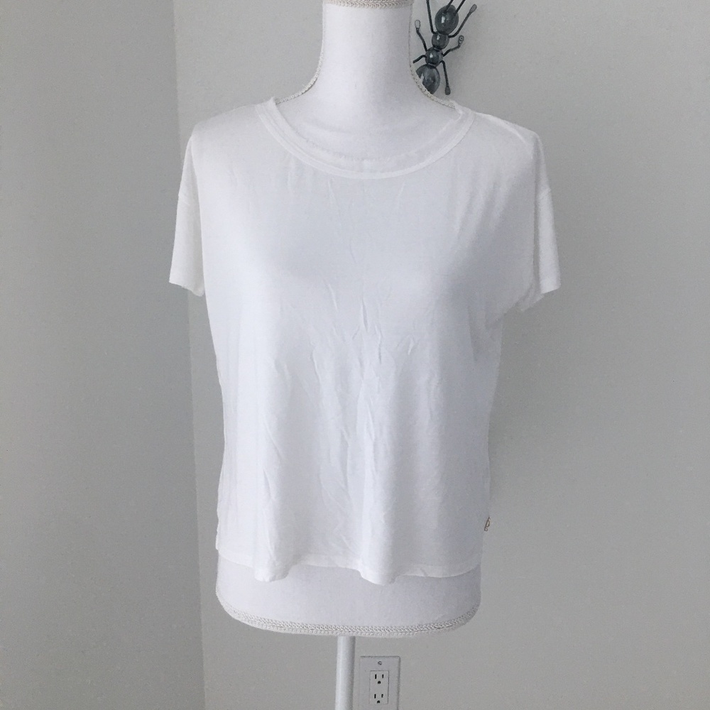 Juicy Couture Black Label White Crop Boxy Tee XS